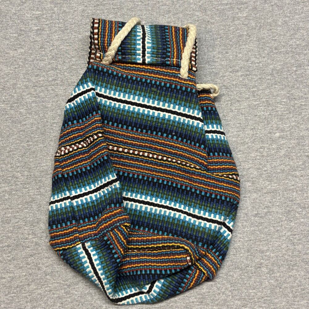 Boho Chic Woven Drawstring Backpack - Picture 10 of 10